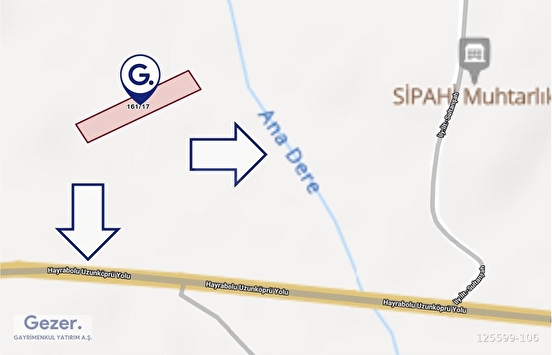 Edirne Sipahi’de 9.242 m² Satılık Tarla ilan görseli