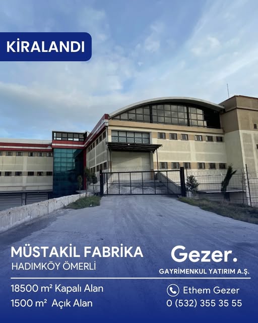 Hadımköy Ömerli'de Müstakil Fabrika · Kiralandı ilan görseli