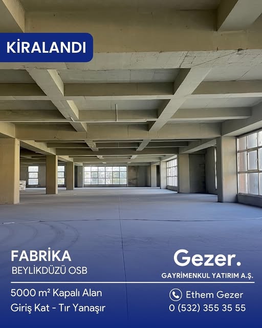 Beylikdüzü OSB'de Fabrika · Kiralandı ilan görseli