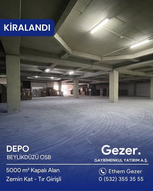 Beylikdüzü OSB'de Depo · Kiralandı ilan görseli