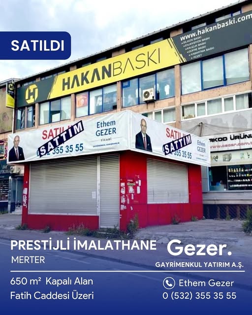 Merter'de Prestijli İmalathane · Satıldı ilan görseli